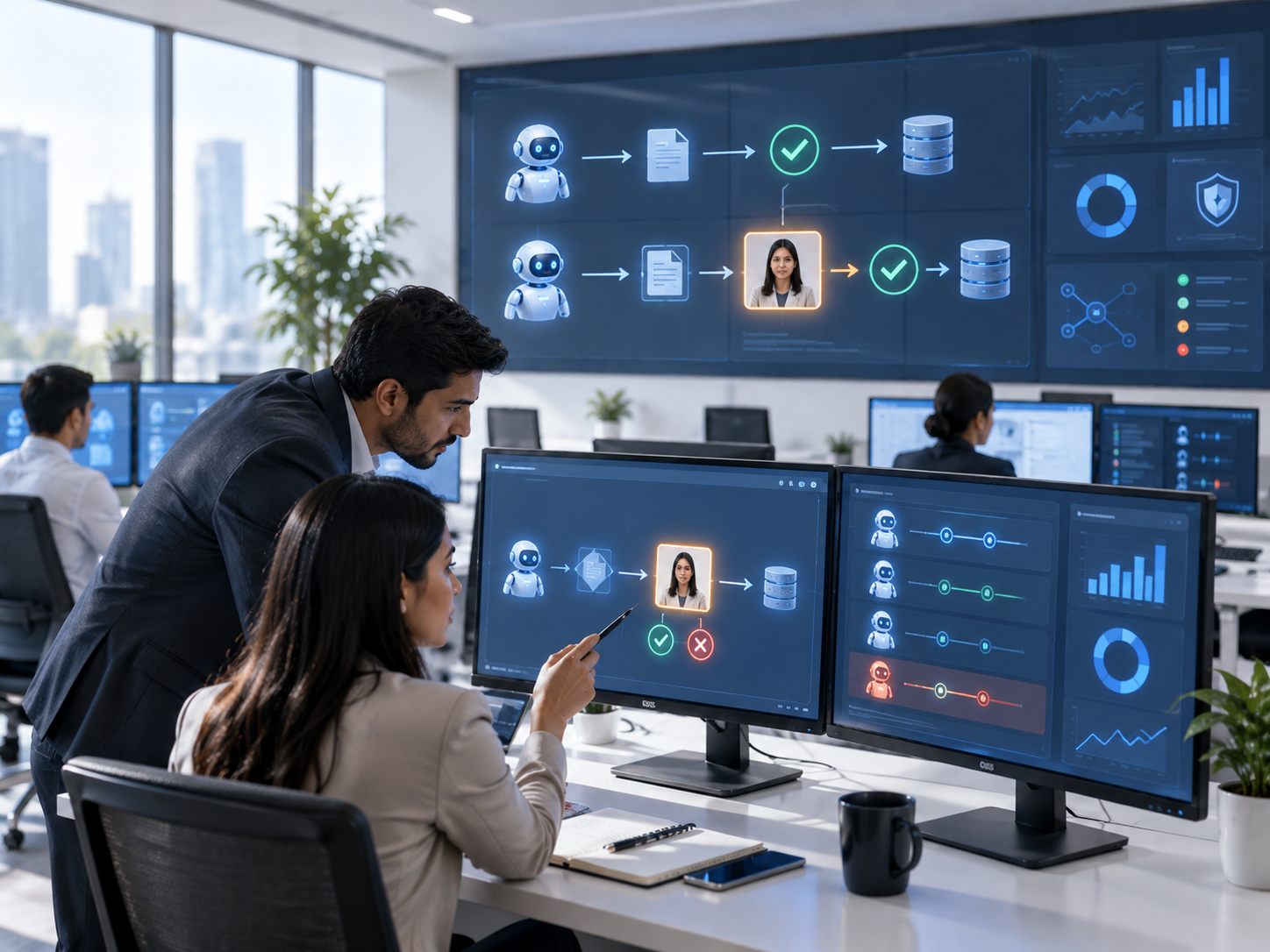 Continuous monitoring and human approval give enterprises visibility and control over important AI agent actions.